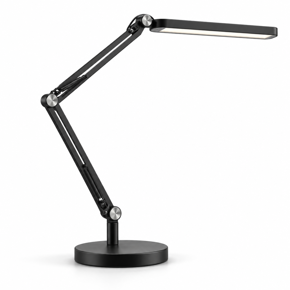 Schwarze LED-Schreibtischlampe mit Gelenkarm – Flexible Arbeitsleuchte für Büro, Homeoffice und Lesebereich