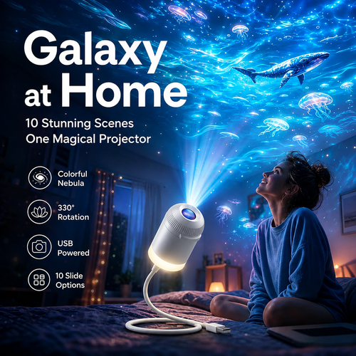 Comaguo® Night Light Projector - Smart Holographic Star Projector