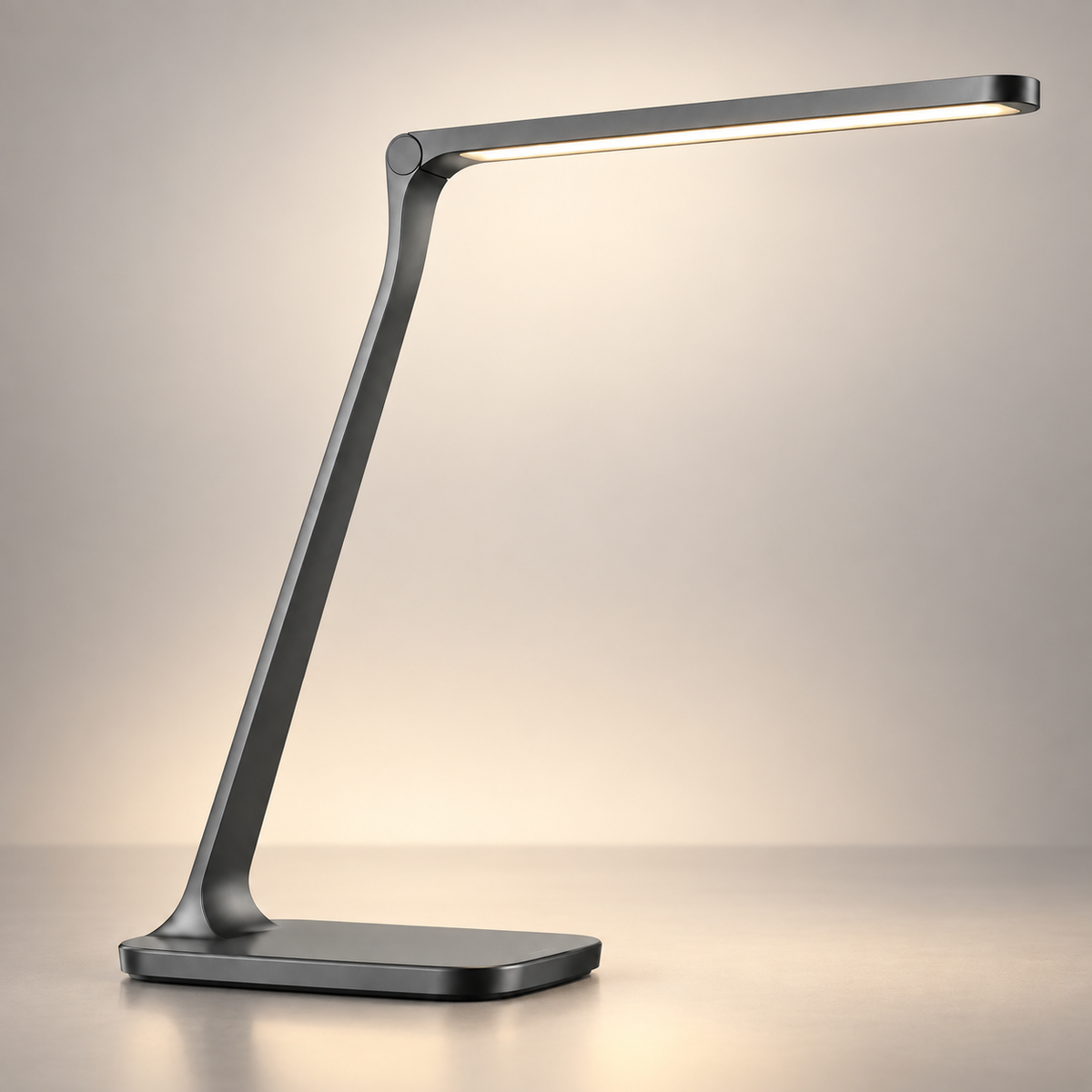 Anthrazitfarbene LED-Schreibtischlampe – Minimalistische Arbeitsleuchte mit schlankem Design für Büro &amp; Homeoffice