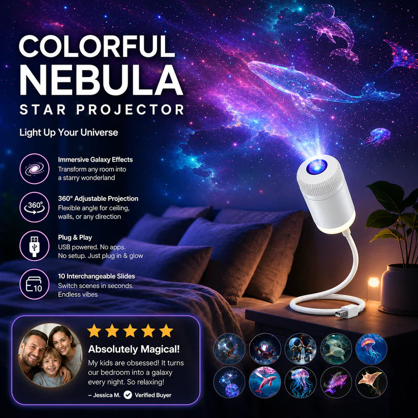🇺🇸𝑺𝑪𝑵𝑫𝑹® 🚀 Smart HD Mini Projector with Auto Focus & 180° Rotation