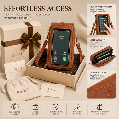 🔥Final 3 Hours: 50% OFF Remifa®2026 Trendy Minimalist Elegant Women's Touchscreen Crossbody Phone Purse
