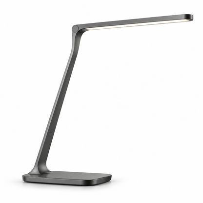Anthrazitfarbene LED-Schreibtischlampe – Minimalistische Arbeitsleuchte mit schlankem Design für Büro &amp; Homeoffice